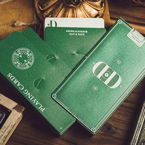 Smoke & Mirrors V9 Playing Cards - Green by Dan & Dave | Card Mafia