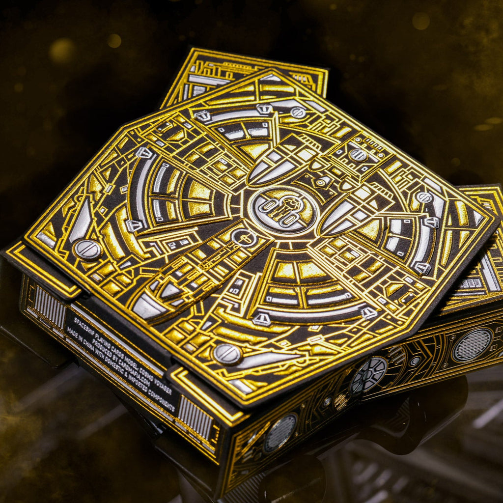 Cosmo Voyager Gold Space Pod Edition Playing Cards | Card Mafia