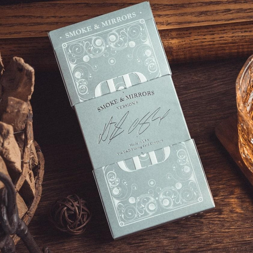 Smoke & Mirrors v8 Silver by Dan & Dave - Card Mafia Playing Cards