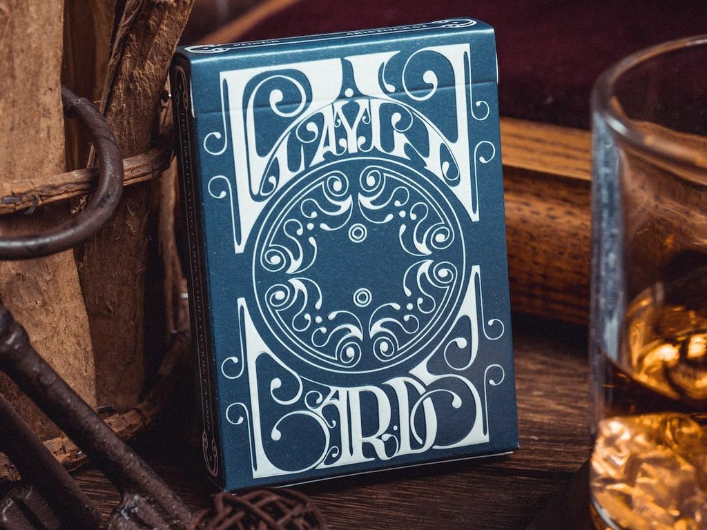 Smoke & Mirrors v8 Playing Cards - Blue - Card Mafia