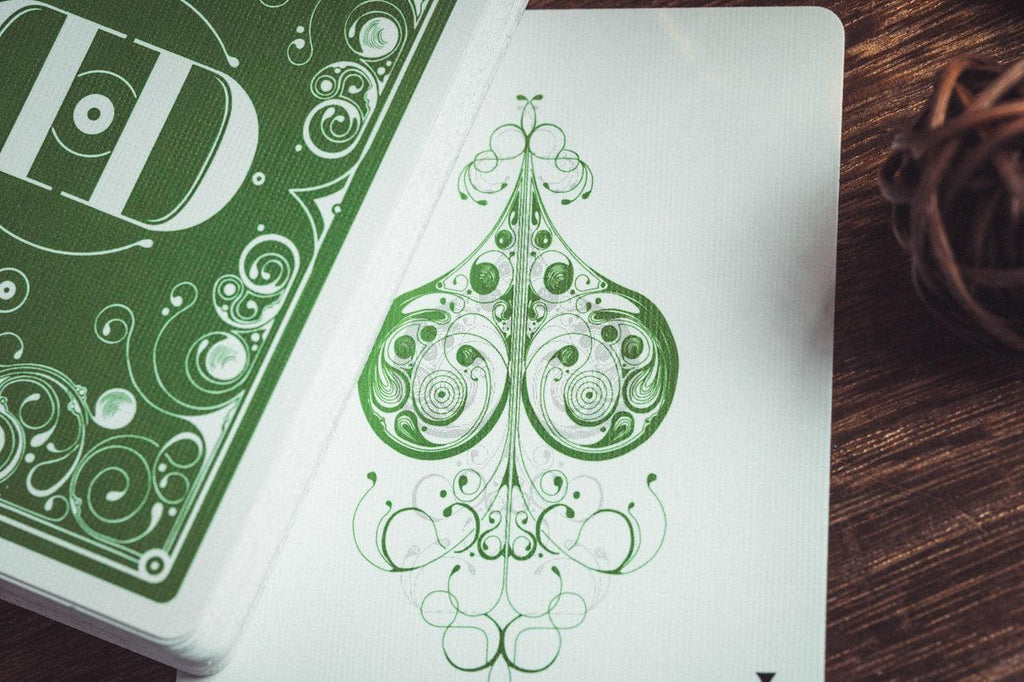 Smoke & Mirrors v8 Playing Cards - Green - Card Mafia