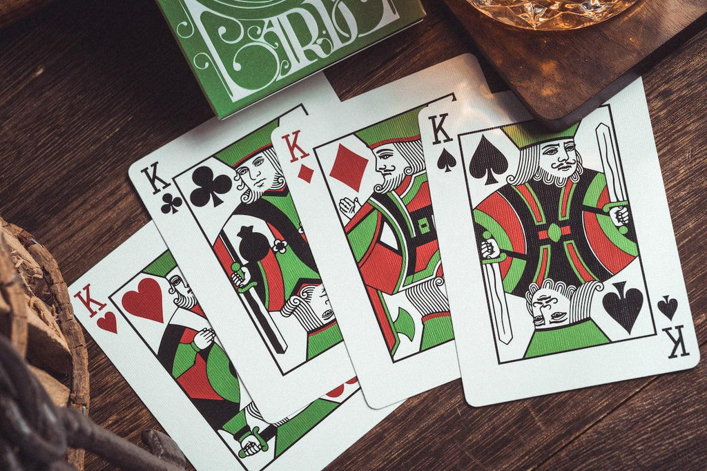 Smoke & Mirrors v8 Playing Cards - Green - Card Mafia