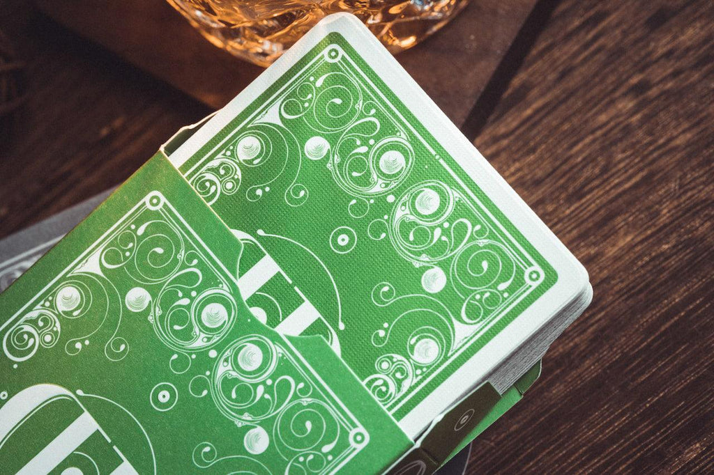 Smoke & Mirrors v8 Playing Cards - Green - Card Mafia