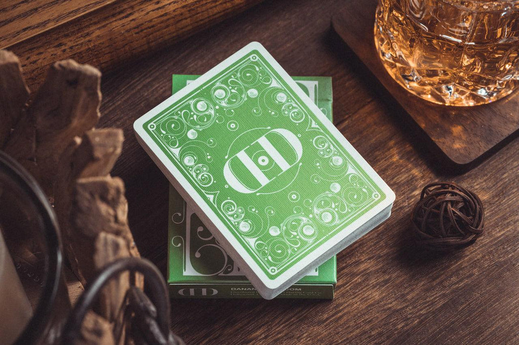 Smoke & Mirrors v8 Playing Cards - Green - Card Mafia