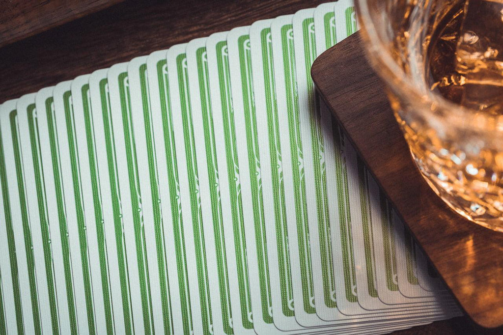 Smoke & Mirrors v8 Playing Cards - Green - Card Mafia