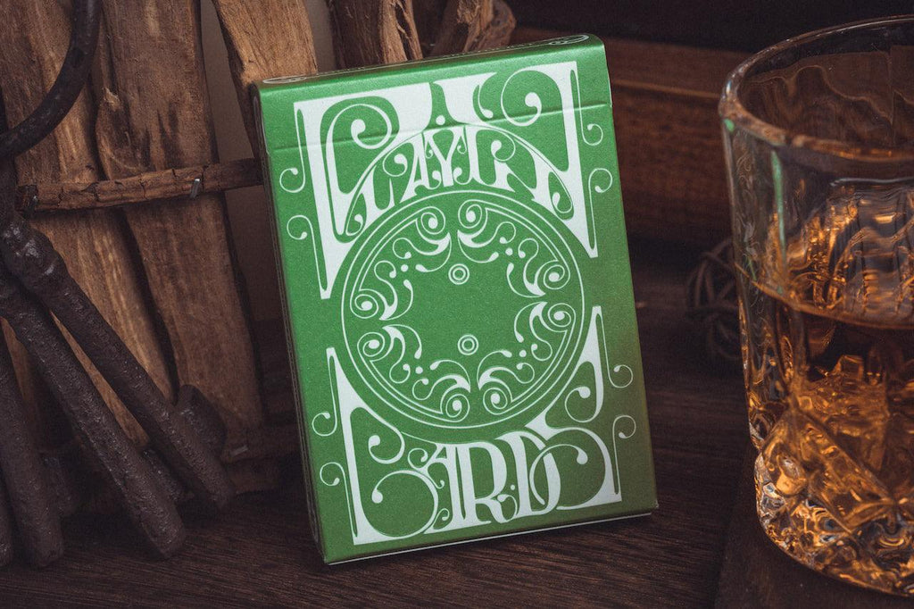 Smoke & Mirrors v8 Playing Cards - Green - Card Mafia