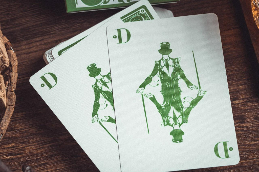 Smoke & Mirrors v8 Playing Cards - Green - Card Mafia